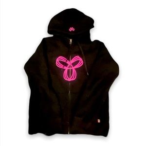 TNA pink zip up sportswear hoodie